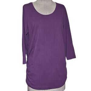 Three Seasons Maternity Purple Top Size Large